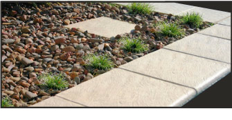 Sealer is used on tiles around garden